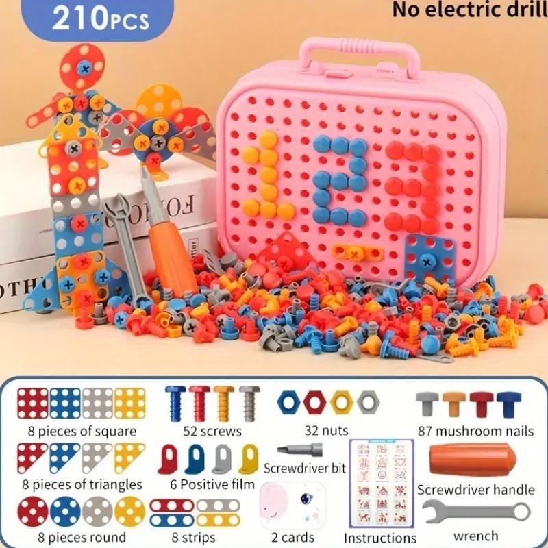 3D Screw Puzzle Box - Drill Screw Tool Set for Kid's