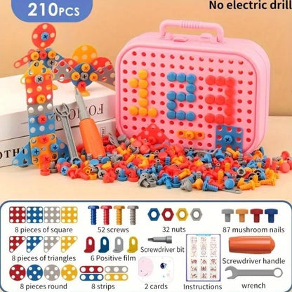 3D Screw Puzzle Box - Drill Screw Tool Set for Kid's